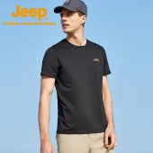 Jeep吉普凉感T恤男户外透气吸汗速干弹力短袖J122094538