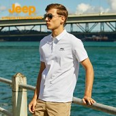 Jeep吉普冰丝凉感Polo衫男士户外透气运动速干T短袖J122094584