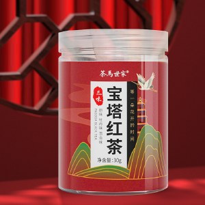 茶马世家 云南滇红茶手工制三味宝塔红茶30g/罐