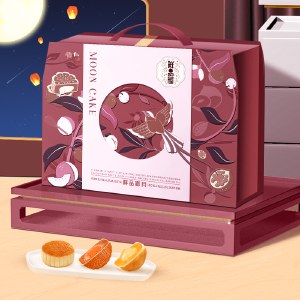 鲜品屋-705g鲜品卿月月饼礼盒（新款红色）中秋团圆