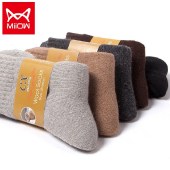 猫人5双装羊毛袜男冬季加厚袜子MR2012-5