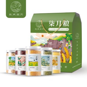 陇间柒月杂粮礼盒3.4kg（5罐装）五谷杂粮粗粮组合礼盒