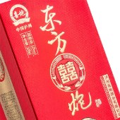 东方喜炮中国红52度浓香型白酒500ml 六支装