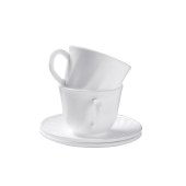 全瓷时代 玉晶玻璃瓷茶饮对杯 LC-SJL12 陶瓷杯子咖啡杯带柄水杯茶杯碟子