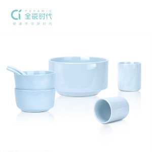 全瓷时代 彩晶瓷蔚蓝餐具套装 LC-CJL05 陶瓷碗饭碗陶瓷杯水杯子勺子