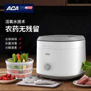 ACA 智能食材清洗机 ALY-XD10 9L大容量自动果蔬清洗机餐具消毒器