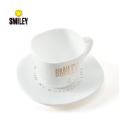 SMILEY 碧玉晶瓷咖啡杯 SY-KF2201 陶瓷杯子碟子4个组合套装
