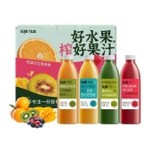 乐源 混合果汁礼盒1.08L*4瓶（橙汁芒果汁猕猴桃汁树莓蓝莓汁各1瓶）