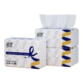 蓝漂大号抽纸5层360张20包装 卫生纸巾餐巾纸面巾纸白色抽纸20包 LP-37089