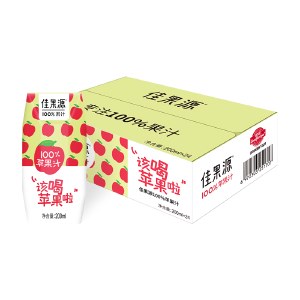 佳果源100%苹果汁 200ml*24盒 整箱装饮料