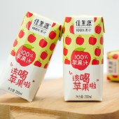 佳果源100%苹果汁 200ml*24盒 整箱装饮料