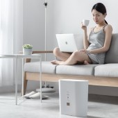 茶花204003柯琳弹盖式窄边垃圾桶办公室纸篓茶花白