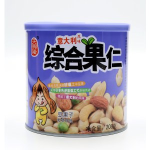 天兴隆综合果仁208g/罐 坚果零食小吃豆子花生仁