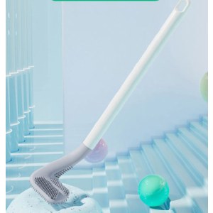 【9.9专区】惠寻 京东自有品牌 创意高尔夫硅胶刷头马桶刷 家用无死角长柄壁挂马桶刷 1把 颜色随机