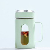 【9.9专区】佐禧佑福办公室把手杯双层隔热塑壳玻璃水杯子花茶礼品水杯