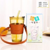 【9.9专区】佐禧佑福极光杯ins风吸管咖啡杯子店庆引流广告礼品玻璃水杯