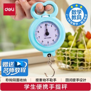 得力（deli）小学生数学天平秤儿童玩具科学教具物理学具小天平平衡秤蒙式早教 学生手提秤YX530
