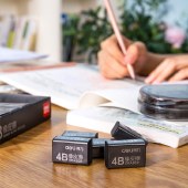 得力（得力）黑色橡皮擦橡皮擦无屑干净小学生考试专用少屑不留痕迹4B涂鸦绘图美术7545 4B中号【30块一盒装】