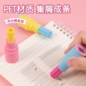 得力（deli）奇妙萌可口红造型两用橡皮擦 内含卷笔刀 颜色随机 单块装 MK905