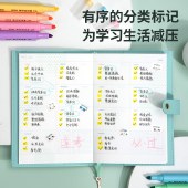 得力（deli）6支6色考试复习划重点荧光笔标记笔 办公记号笔学生笔记手账涂鸦绘画笔S605 办公记号笔学生笔记手账涂鸦绘画笔S605