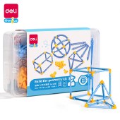 得力（deli）学生几何体模型教具 小学生二年级教学套装认知搭建 启蒙早教益智教材同步学生文具儿童节礼物74367