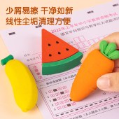 得力（deli）3块水果橡皮擦中考高考文具 创意立体造型儿童卡通橡皮 易擦少屑小学生橡皮