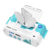 可爱多湿厕纸家庭装厕纸湿巾80片*5包  清洁湿纸巾湿巾 擦除99.9%细菌