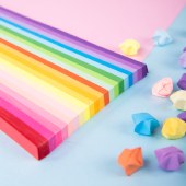 得力(deli)【开学礼物】1000条/20色星星折纸 手工彩纸幸运星祝福许愿星纸条 男孩女孩生日礼物儿童文具74835