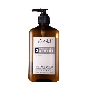 SEVEN PLUS 檀韵香型 沐浴露460ml/瓶 木质檀香调沐浴液