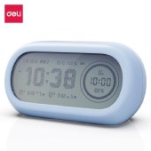 得力(deli)学生可视化计时器儿童学习时间管理器温湿度倒计时闹钟自律定时提醒器生日六一儿童节礼物绿LE106