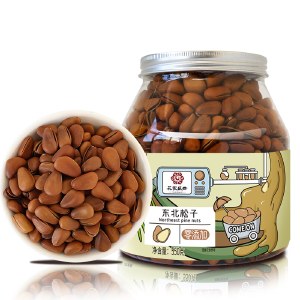 花家盛世 0添加东北松子550g圆罐装HWSZ550