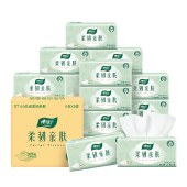 心相印云感柔韧亲肤三层100抽18包塑装抽纸（6包*3提）DT100（箱装）A0002417