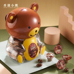 香港小熊 巧克力味脆脆杯 240g 办公室小吃零食甜点