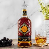 【礼盒装 配酒杯2个】法国进口洋酒 卡罗三世X0白兰地 40度 配礼袋 700ML/瓶