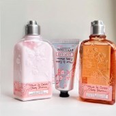 欧舒丹樱花套装礼盒(护手霜75ml+沐浴露250ml+身体乳250ml)