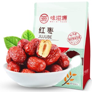 【2袋装】味滋源红枣500g/袋 和田大枣枣子骏枣干果泡水喝散装小零食