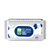 每宠宠物湿巾猫咪狗狗专用湿巾纸免洗擦脚泪痕清洁用品湿纸巾80片/包