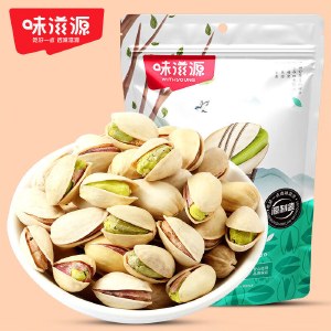 味滋源开心果大颗粒原色盐焗新疆特产零食品新货坚果炒货 开心果208g*2袋