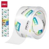 得力(deli)高品质高透明封箱胶带仓库打包胶带 6卷/筒 办公/家用
