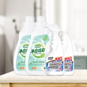 妙功夫家清组合(净白炫彩多效去污洗衣液2kg*2+重油污清洁剂500ml*2 )