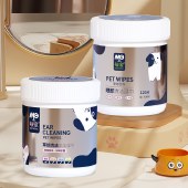 每宠猫咪狗狗宠物湿巾去除眼屎泪痕擦眼睛湿巾清洁用品120片/桶