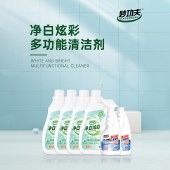 妙功夫家清组合( 净白炫彩多效去污洗衣液2kg*4+多功能清洁剂500ml*2)