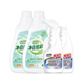 妙功夫家清组合(净白炫彩多效去污洗衣液2kg*2+重油污清洁剂500ml*2 )