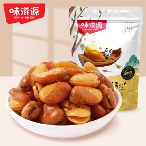味滋源兰花豆坚果炒货休闲零食地方特产小吃蚕豆休闲零食 牛肉味258gx2袋 袋装