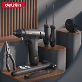 得力（deli）home系列家用电动工具箱套装8件锂电钻钢卷尺螺丝批组套 7.2V锂电钻8件套 HT0208