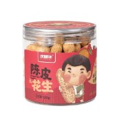 庆福年 新会原产地陈皮花生炒货即食零食圆罐装120克