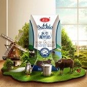 左江水牛高钙奶210ml*10盒 高钙牛奶营养早餐奶水牛奶