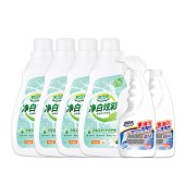 妙功夫家清组合（净白炫彩多效去污洗衣液2kg*4+重油污清洗剂500ml*2）