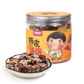 庆福年 新会原产地陈皮话梅酸甜即食零食圆罐装150克