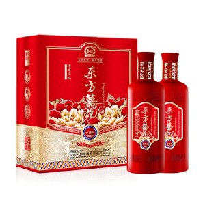 【包装焕新】东方喜炮★吉祥红52度 2支礼盒装 浓香型白酒